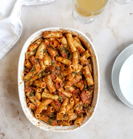 sun dried tomato pasta bake