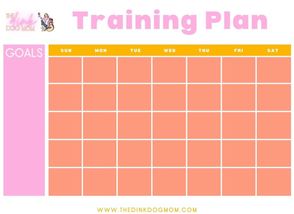 dog training plan template