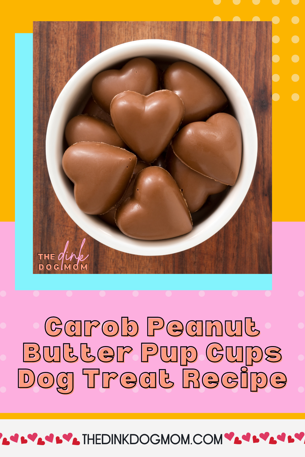 Easy Valentine's Day Dog Treat Recipe Carob Peanut Butter Hearts The